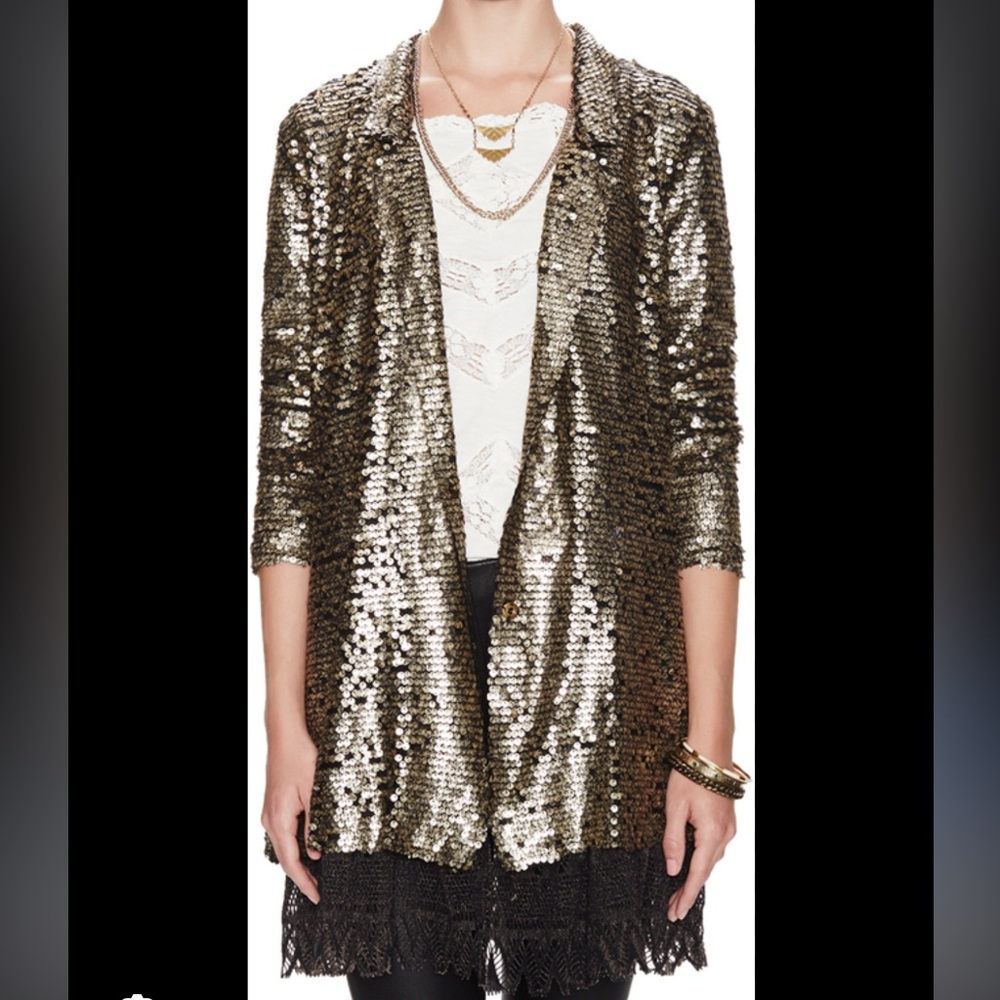 Free People Sequin Blazer